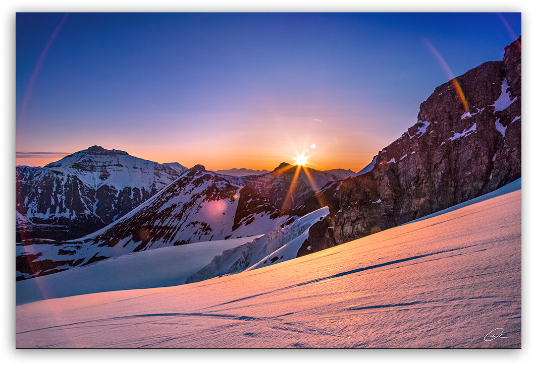 Sunrise on the Summit - Jasper & Banff - Photo Print
