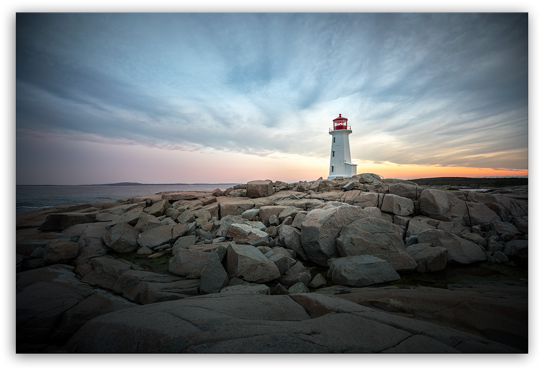 Peggy's Cove Lighthouse Sunrise - Nova Scotia